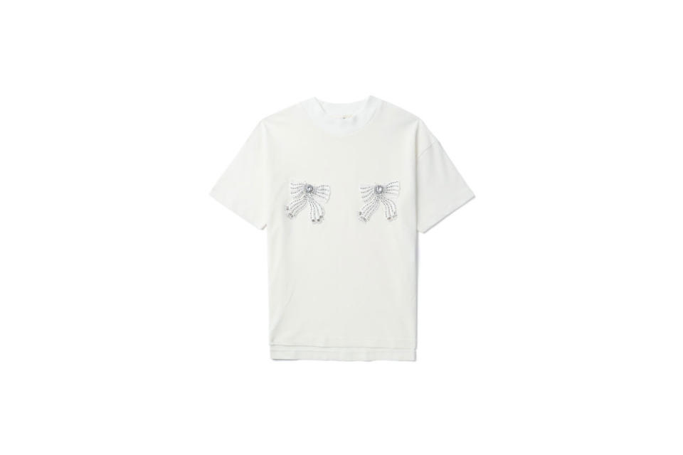 Bow Embellished Tee from Tanaka Daisuke @ I.T 