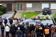 Funeral of police officer Thomas Monjoie in Brussels