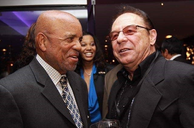 Johnny Powers, right, with Motown founder Berry Gordy.