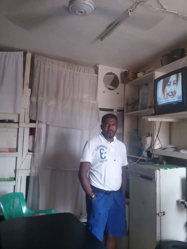 Takang, an inmate in Yaounde Central Prison takes selfie