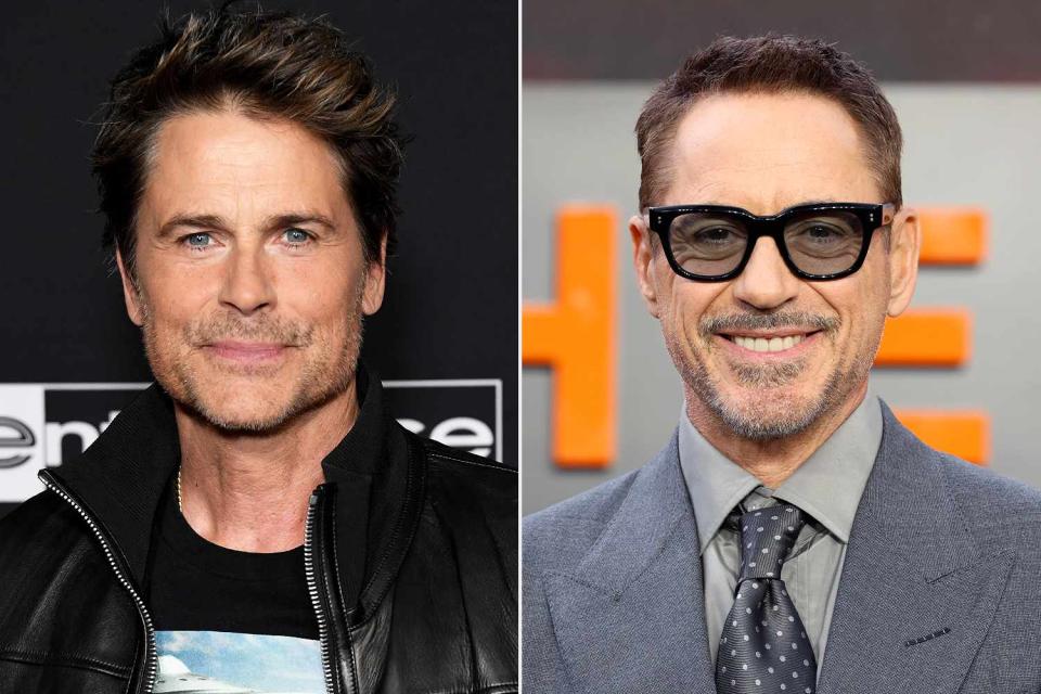 <p>Jon Kopaloff/WireImage; Lia Toby/Getty </p> Rob Lowe and Robert Downey Jr.