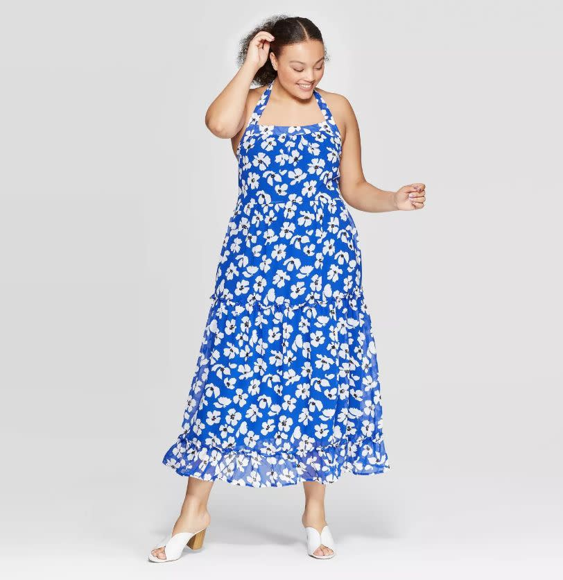 Who What Wear Plus Size Floral Maxi Dress