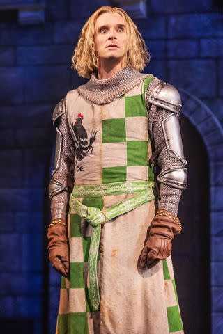 <p>Matthew Murphy and Evan Zimmerman</p> Michael Urie in Spamalot