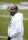 Michigan State coach Mel Tucker is shown against Ohio State during the first half of an NCAA college football game, Saturday, Dec. 5, 2020, in East Lansing, Mich. (AP Photo/Al Goldis)