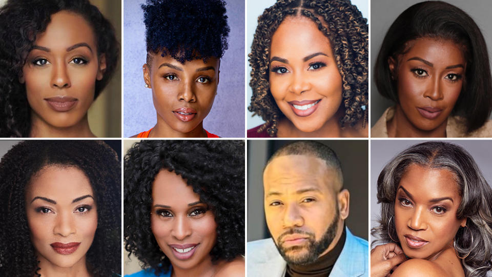 (Top L-R) Shaquita Smith, Mercedez McDowell, Chantal Maurice, Chanel Mack, (Bottom L-R) Rhonda Morman, Malika Blessing, Columbus Short, and Rolonda Rochelle - Credit: ALLBLK