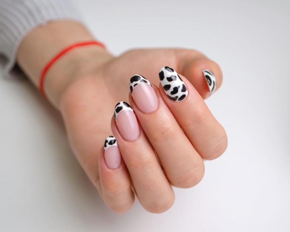 summer nail ideas cow nails