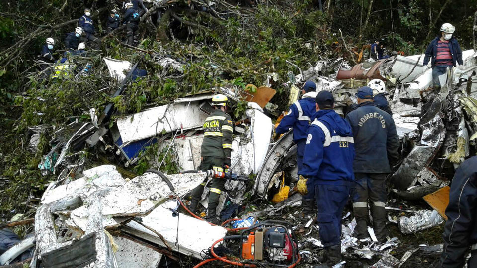 Deadly plane crash in Colombia kills Chapecoense soccer teammates from Brazil