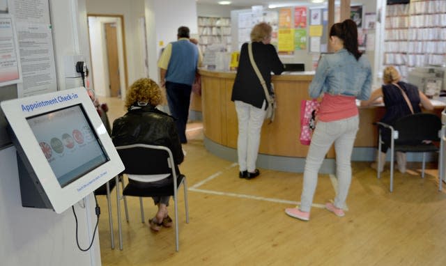 Stock photo of patients in a waiting room