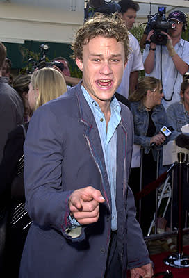 Heath Ledger at the Westwood premiere of Columbia's A Knight's Tale