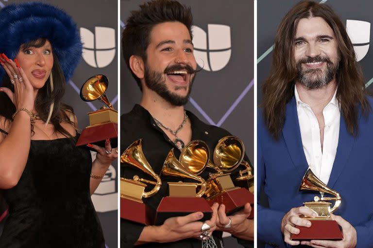 Nathy Peluso, Camilo y Juanes, tres artistas que lograron llevarse premios anoche en los Latin Grammy 2021