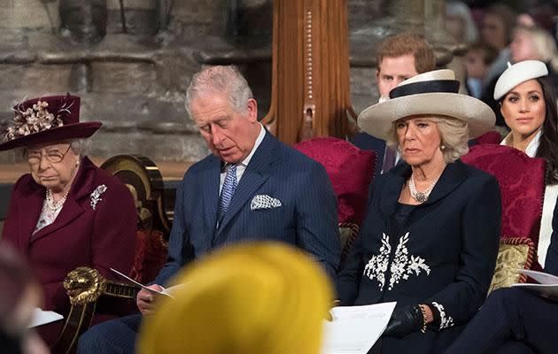 Fast forward a few decades, and Meghan is rubbing shoulders with royalty for real. Photo: Getty