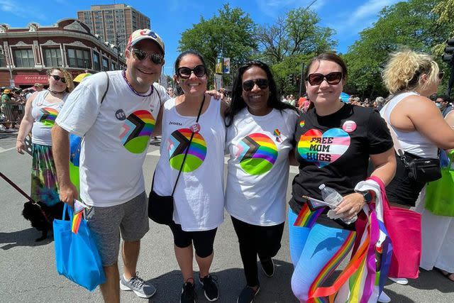 <p>Deloitte</p> Deloitte team members participate in Chicago Pride.