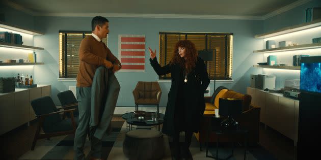 (Left to right) Charlie Barnett as Alan Zaveri, Natasha Lyonne as Nadia Vulvokov in 