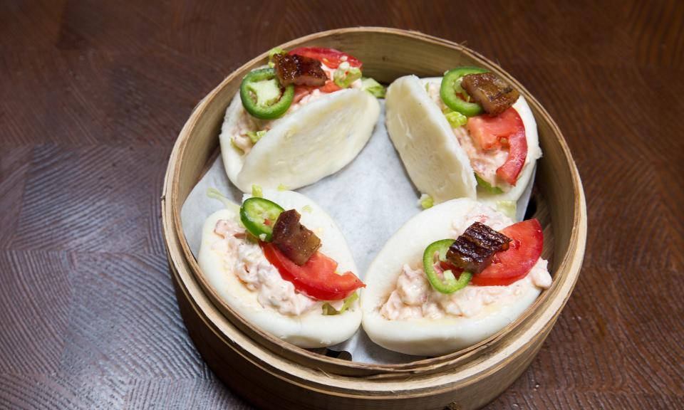 Lobster BLT Steamed Buns with Old Bay Mayo Are Claws for Celebration