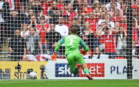 Phillips makes a vain recovery attempt - Credit: Harriet Lander/Copa/Getty Images