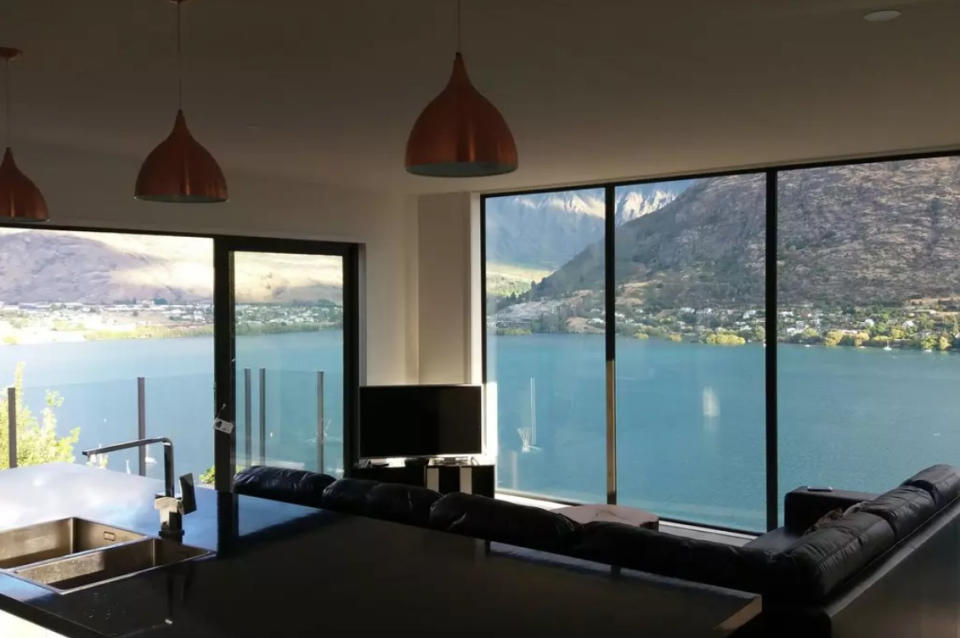 <p>How could you possibly watch TV with a background like that?<br>(Airbnb) </p>