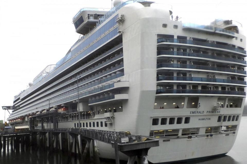 The Emerald Princess cruise ship docked in Juneau, Alaska. (AP)