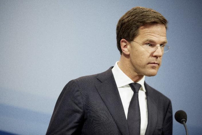 Moscow has issued a blacklist of European Union politicians barred from Russia in response to EU sanctions over Crimea and Ukraine, said Dutch Prime Minister Mark Rutte, pictured on April 24, 2015 at The Hague (AFP Photo/Martijn Beekman)