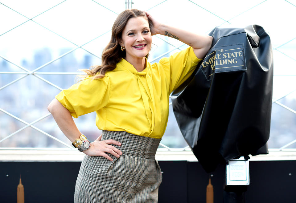 Actress Drew Barrymore, who has a new daytime chat show, opened up in a revealing interview about her troubled past which included being blacklisted at age 12. (Photo: Dimitrios Kambouris/"Getty Images for Empire State Realty Trust)