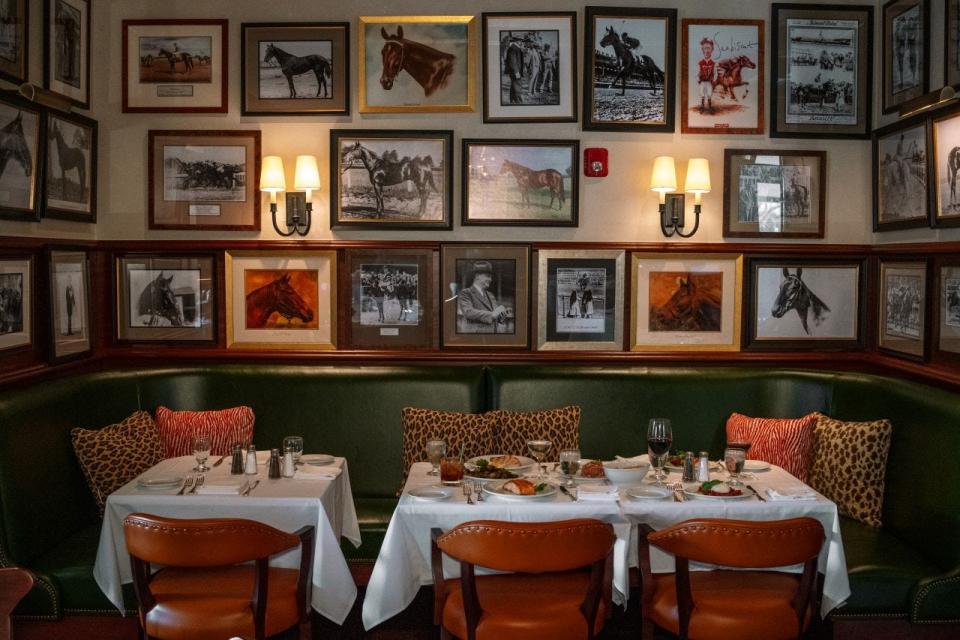 A dining room view at the new Boca Raton location of New York's famed Gallaghers Steakhouse.