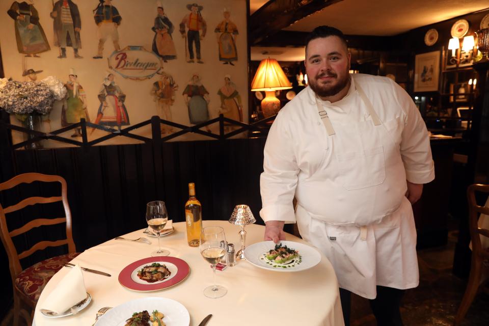 Executive Chef Thomas Burke at La Cremaillere in Bedford, Jan. 5, 2022. The restaurant will be renamed Le Poisson.