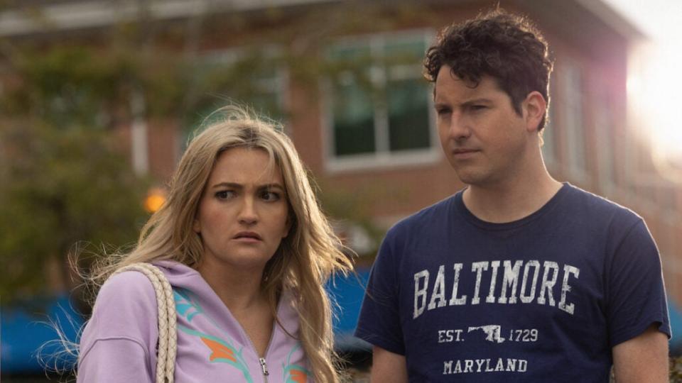 Jamie Lynn Spears as Zoey Brooks and Sean Flynn as Chase Matthews in “Zoey 102.” (Dana Hawley/Paramount+)