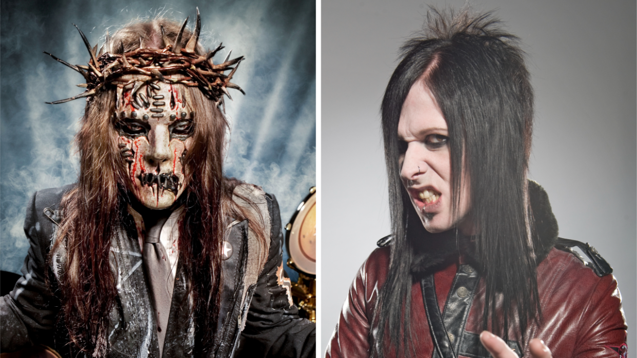  Close-up shots of Joey Jordison and Wednesday 13 