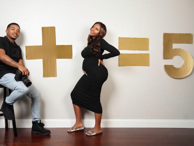 Antonio Livington and his pregnant fiancee, Deonna Fletscher