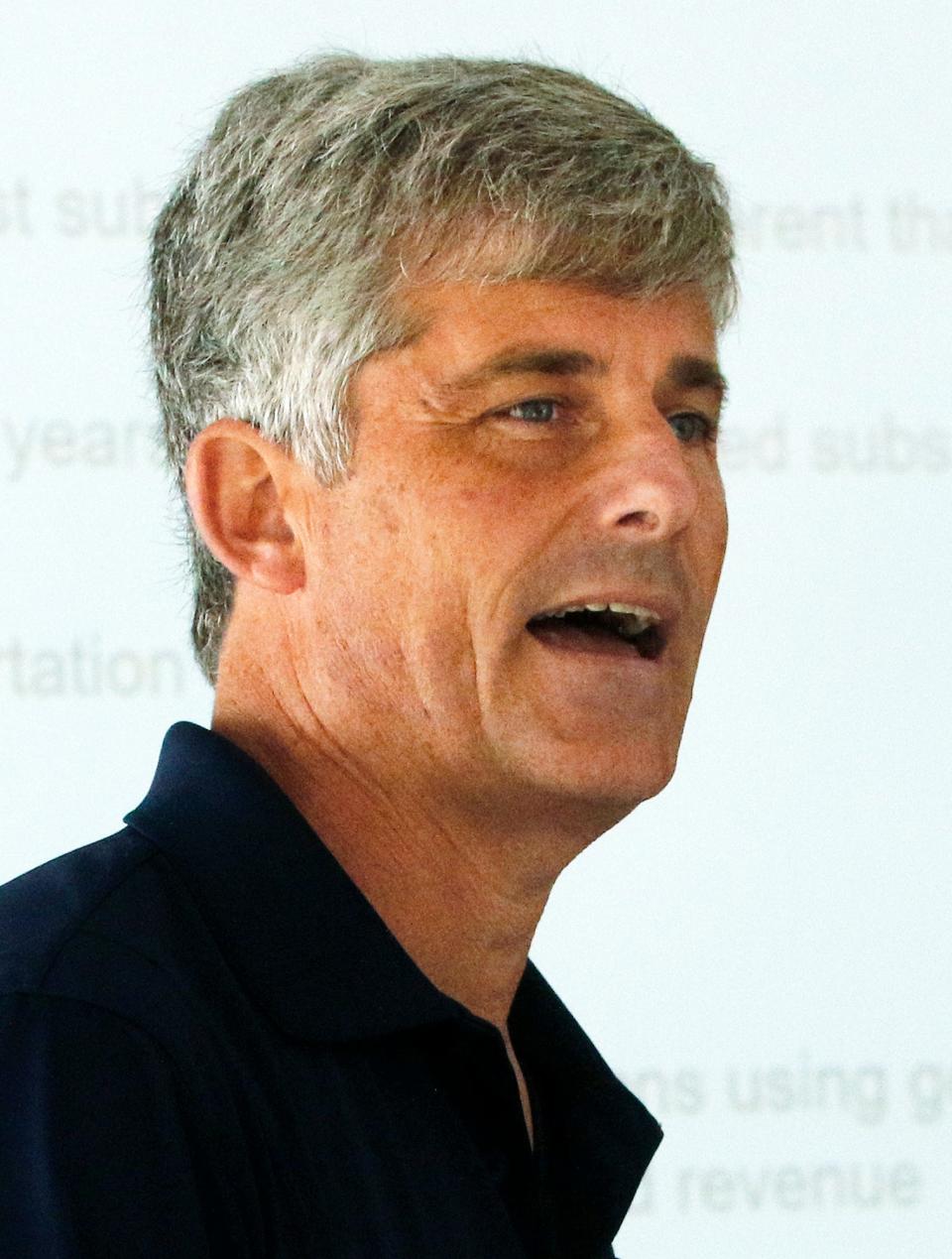 FILE - OceanGate CEO and co-founder Stockton Rush speaks during a presentation on findings after an undersea exploration of the SS Andrea Doria wreckage in the Atlantic Ocean near Nantucket, on June 13, 2016, in Boston. The missing submersible Titan imploded near the wreckage of the Titanic, killing all five people, Shahzada Dawood, Suleman Dawood, Paul-Henry Nargeolet, Stockton Rush, and Hamish Harding, the U.S. Coast Guard announced, Thursday, June 22, 2023.