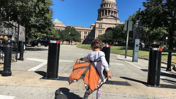 PHOTO: Elsa, who is using a pseudonym for her safety, poses in front of the Texas capitol building. (Obtained by Abc News)