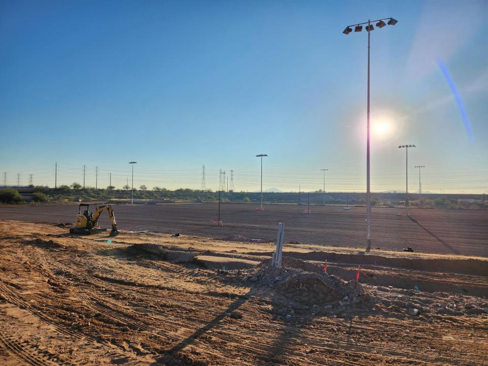 The West World facility is under construction. Once constructed, the pricey Bell Road Sports Complex project will be complete.