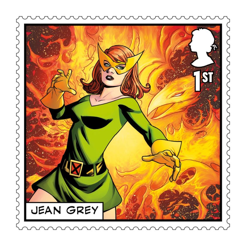 One of seventeen new X-Men stamps, showing character Jean Grey to mark the 60th anniversary of the X-Men franchise (PA)