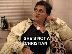 "She's not a Christian!"