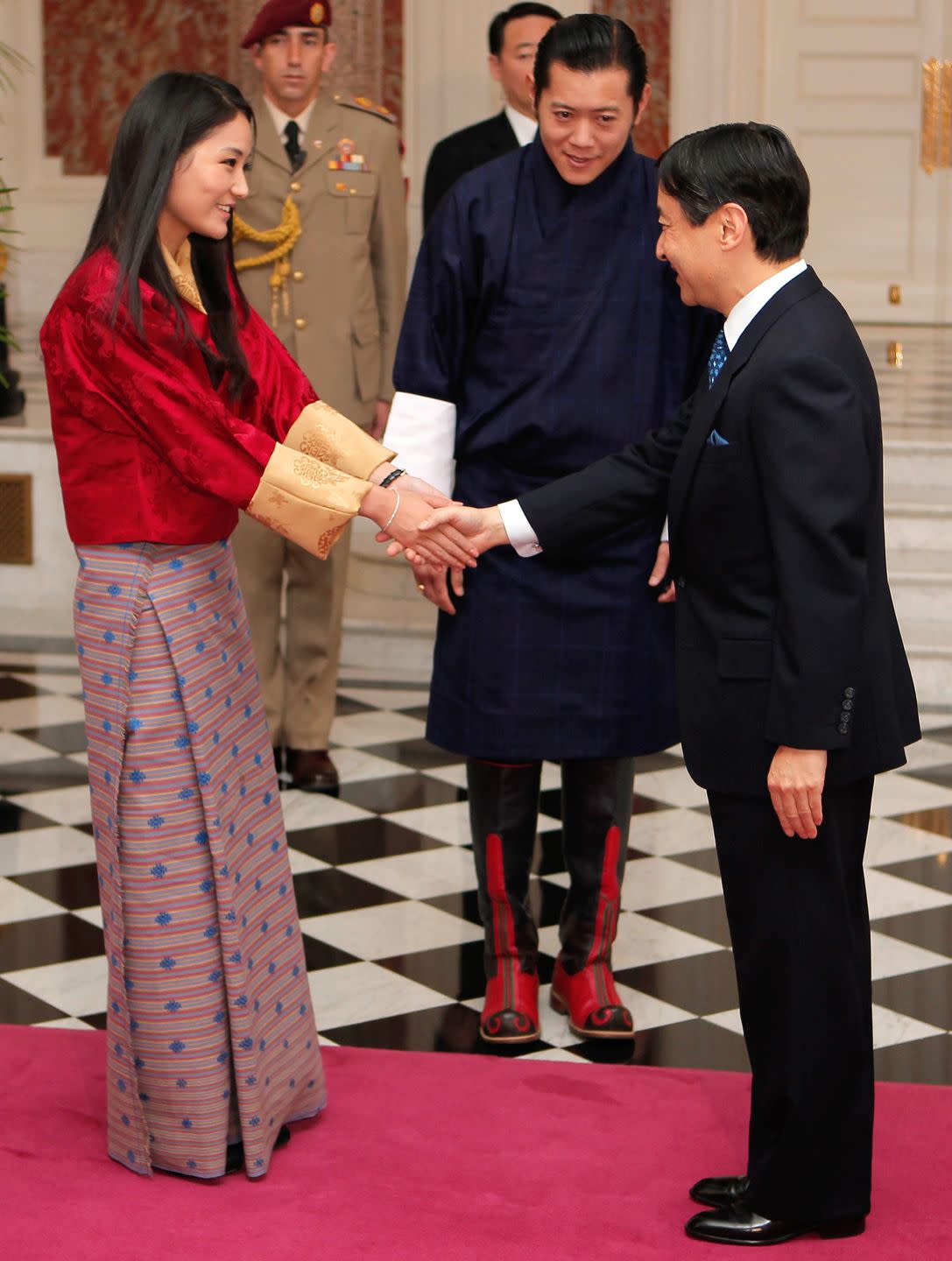 japan's crown prince naruhito r greets