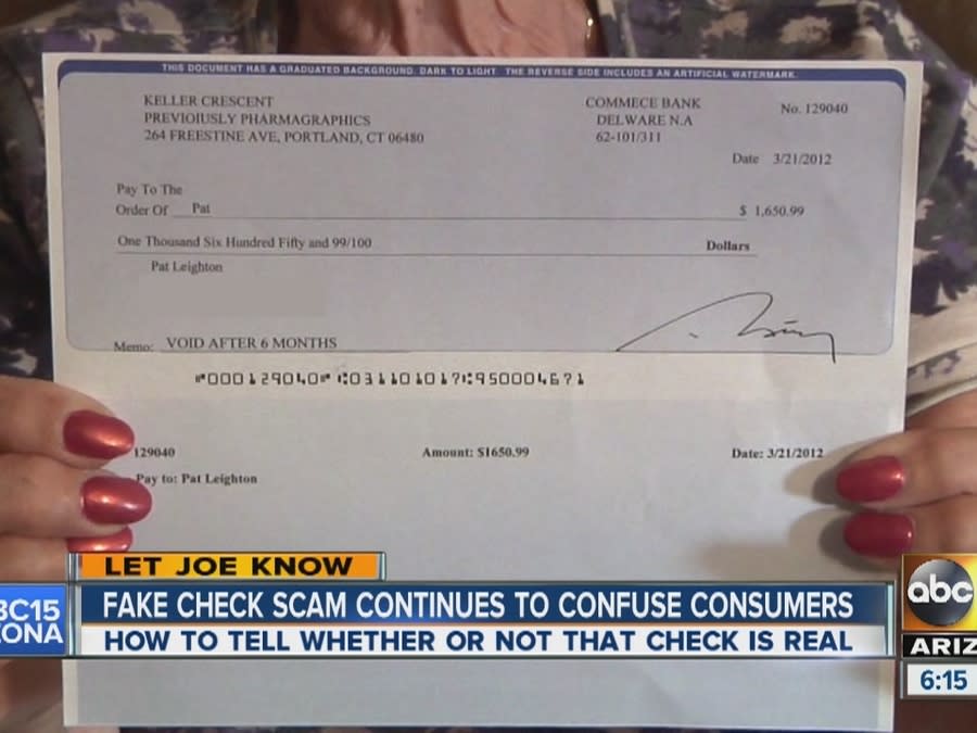 Fake Check Scam Continues To Confuse Consumers 7139