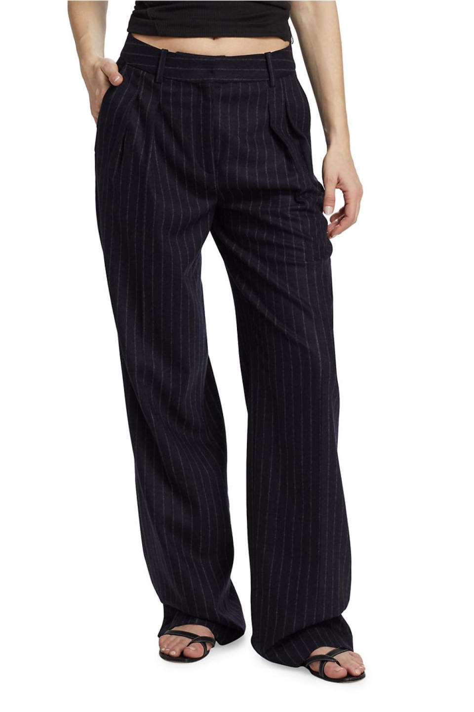 Loulou Studio Pinstripe Wide-Leg Pants