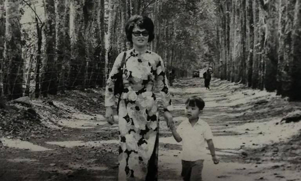 Nguyen with his mother in Vietnam, before they left for the U.S