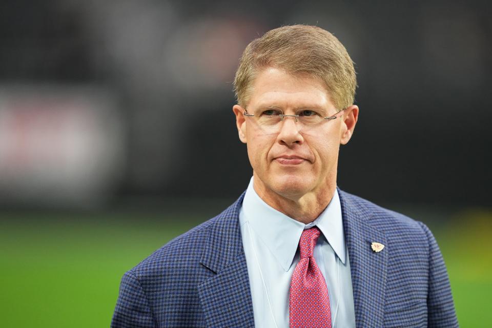 LAS VEGAS, NEVADA - JANUARY 07: Chairman and CEO Clark Hunt of the Kansas City Chiefs walks on the field before a game against the Las Vegas Raiders at Allegiant Stadium on January 07, 2023 in Las Vegas, Nevada. (Photo by Chris Unger/Getty Images)