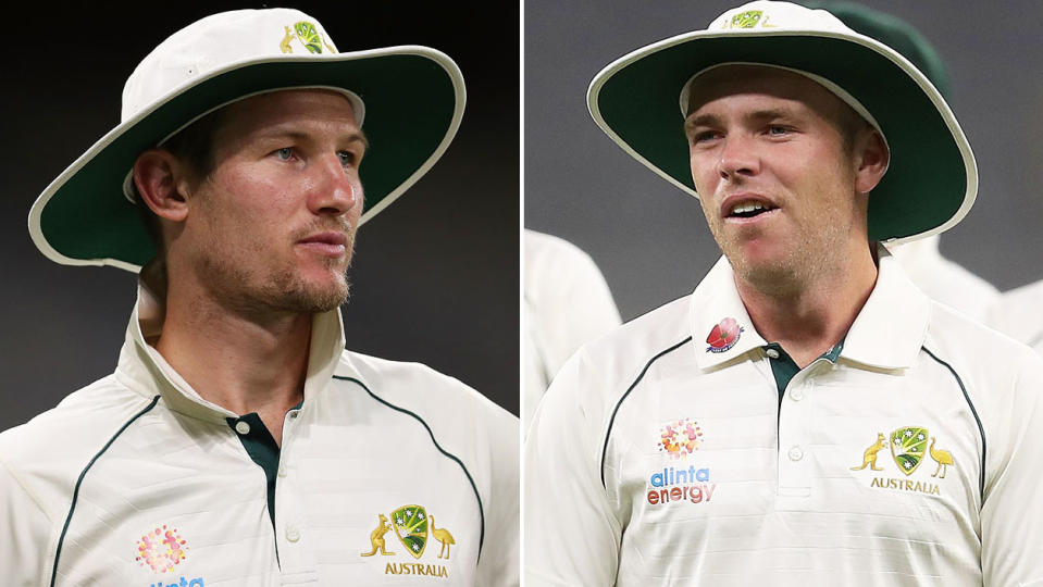 Cameron Bancroft (pictured left) and Marcus Harris (pictured right). (Getty Images)