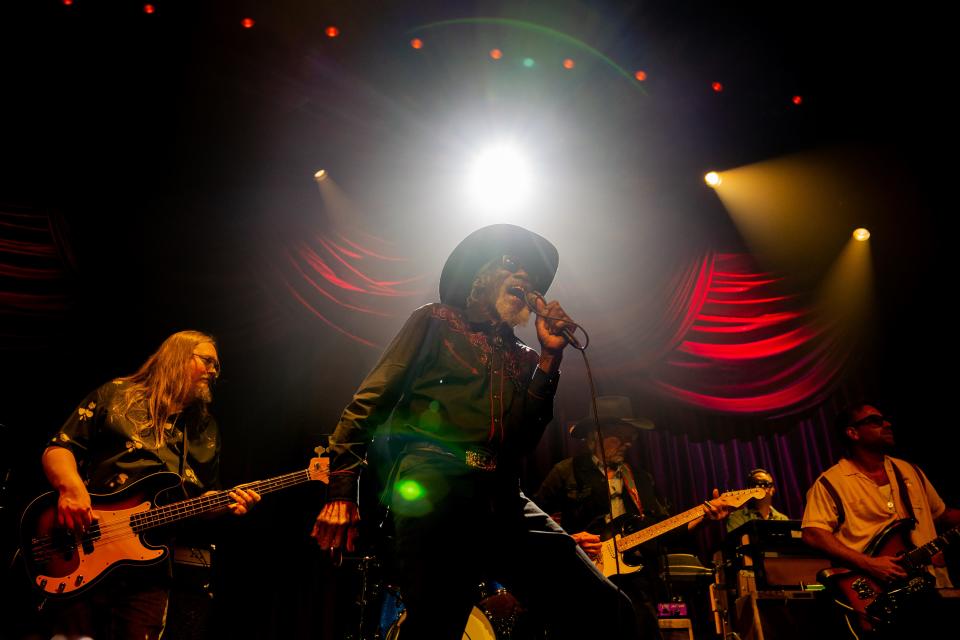 Robert Finley performs during the Tell Everybody! record release show at Brooklyn Bowl in Nashville, Tenn., Wednesday, Aug. 9, 2023.