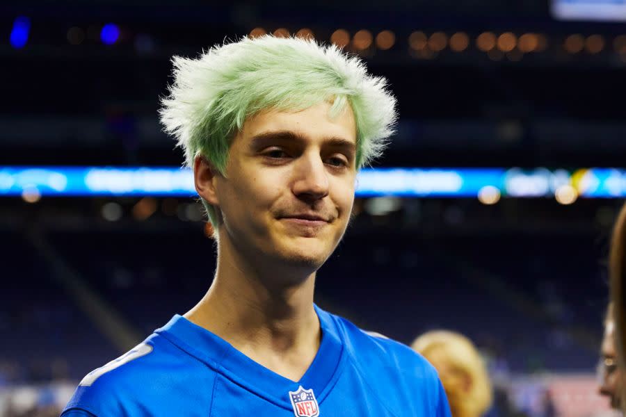 <sub>Tyler “Ninja” Blevins on the sideline before an NFL football game between the Detroit Lions and New York Jets in Detroit, Monday, Sept. 10, 2018. Blevins is a professional gamer and Twitch streamer. (AP Photo/Rick Osentoski)</sub>