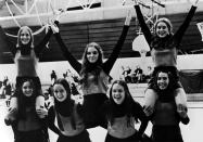 <p>Just a normal high school girl, Madonna rocked her cheerleading uniform with long, brown locks while attending Adams High School in Rochester, Mich. <i>(Photo by Michael Ochs Archives/Getty Images)</i></p>