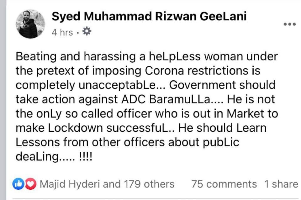 The actions of Mohammad Ahsan Mir, who is posted as additional deputy commissioner of Baramulla, prompted mass outrage on social media.