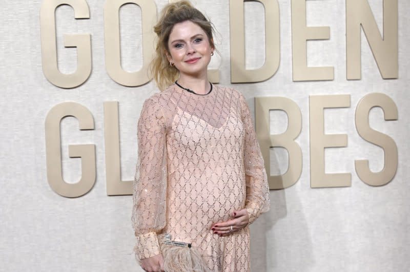 Rose McIver arrives for the 81st annual Golden Globe Awards at the Beverly Hilton in Beverly Hills, California on Sunday. Photo by Chris Chew/UPI
