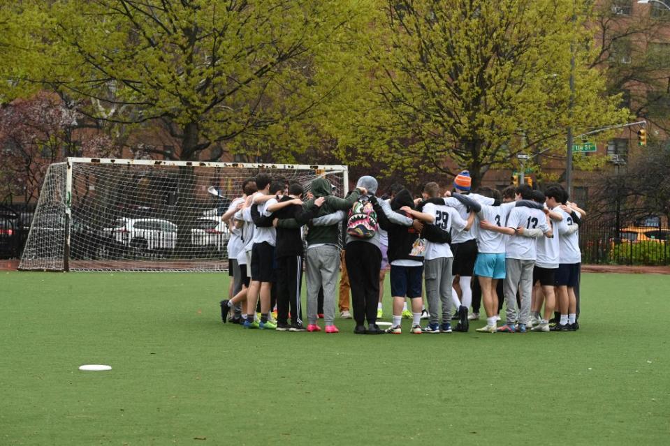 A soccer match between two club teams was canceled last week when a group of supposed migrants refused to leave the field. Helayne Seidman