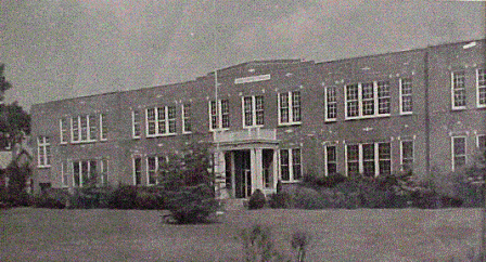 Wartime photo of Wrightsboro. The principal was Nellie Fentress. The elementary school still operates.