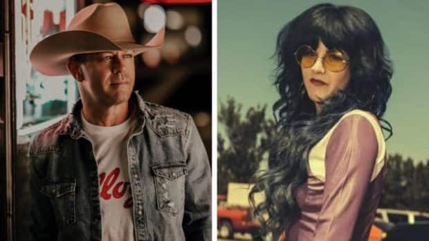 Aaron Pritchett, left, and Shaela Miller, right, are two Canadian country singers who sing with southern U.S. accents. (Submitted by Anya Wilson, Shaela Miller - image credit)