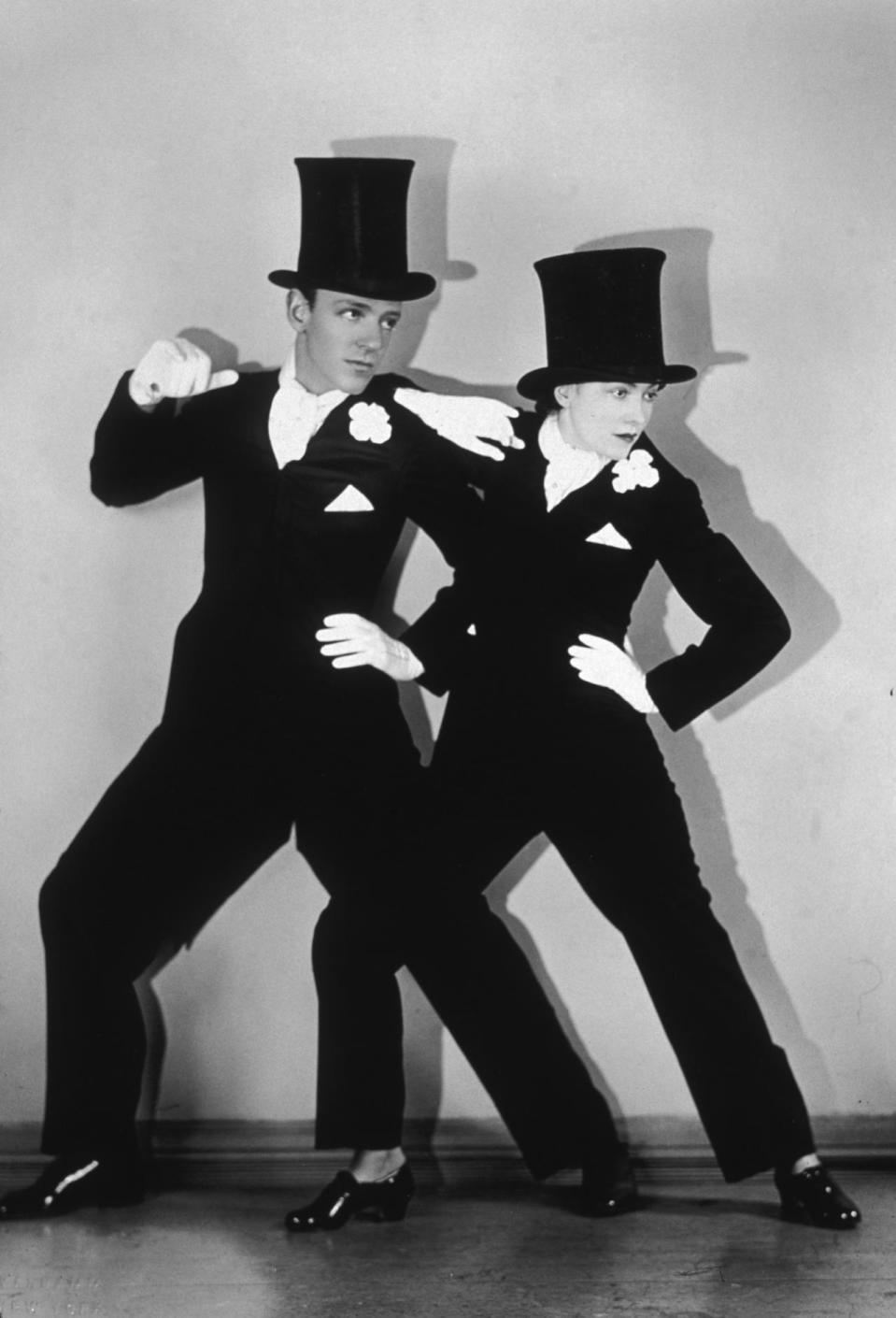 <p>The brother-sister dance partners perform together in top hats and tuxedos in the musical ‘The Band Wagon,’ which was their last production together. <i>Photo: Getty Images</i></p>