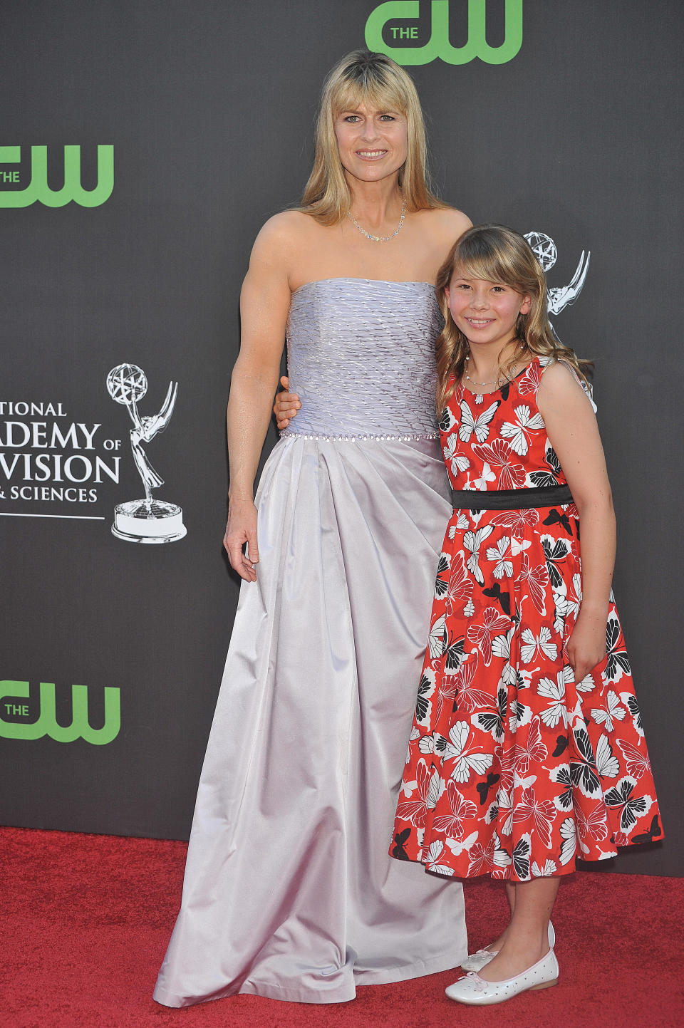 TV personality Bindi Irwin and mother Terri Irwin arrive at the 36th Annual Daytime Emmy Awards at The Orpheum Theatre.  (Photo by Frank Trapper/Corbis via Getty Images)