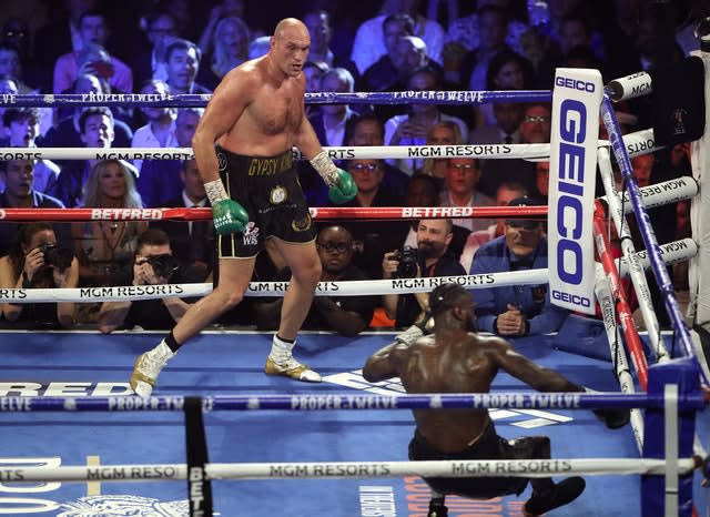 Wilder was knocked down twice